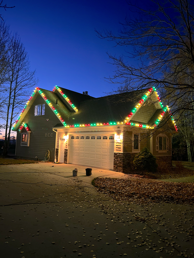 White & Green & Red Banded