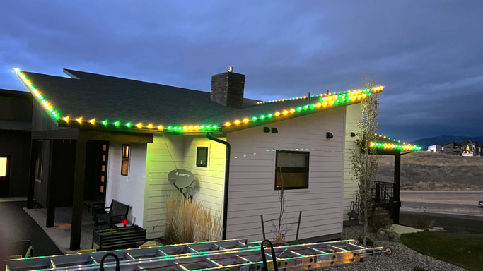 White & Green Banded